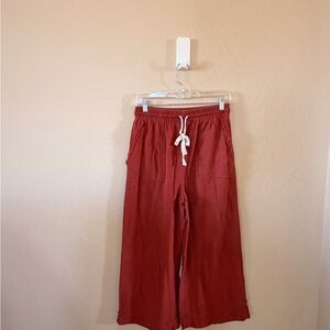 Women's Wide Leg Pants in Rust